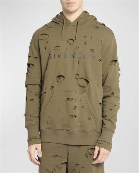 givenchy hoodie blurred|givenchy men's destroyed hoodie.